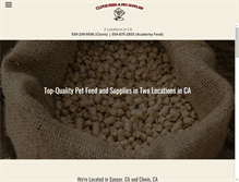 Tablet Screenshot of clovisfeedandpetsupplies.com